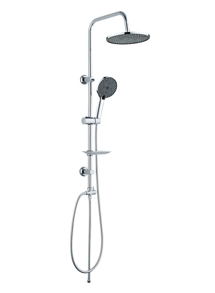 مودي لوحة دش مزودة بدش مطري علوي ودش يدوي، وقضيب انزلاق قابل للتعديل، ونظام دش من الفولاذ المقاوم للصدأ بلمسة نهائية من الكروم للحمام - Image 2